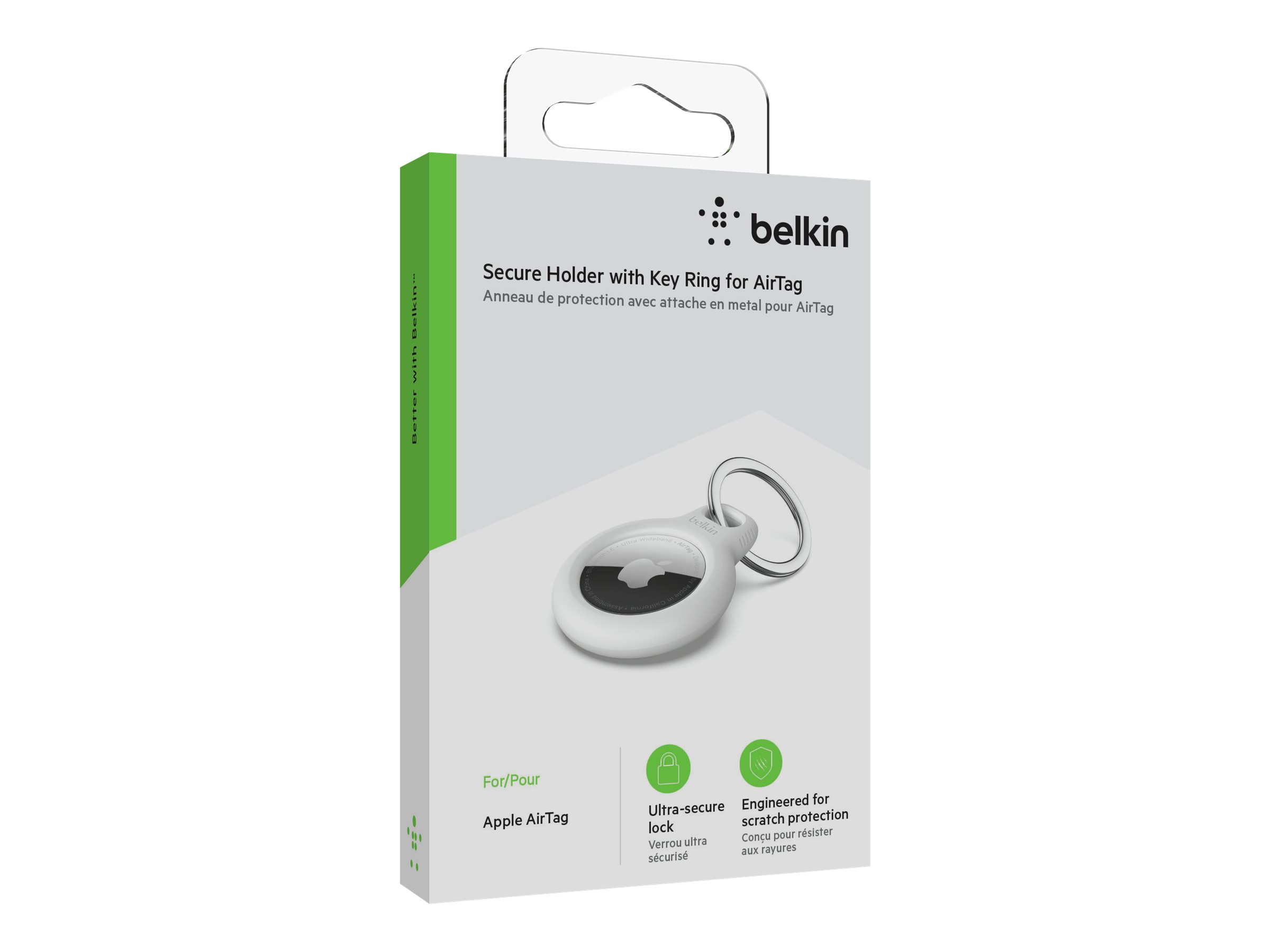 Belkin - Soporte de seguridad para etiqueta Bluetooth antiperdida - blanco - para Apple AirTag